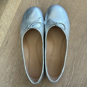Jamie Haller silver ballet flats new condition